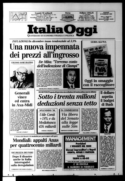 Italia oggi : quotidiano di economia finanza e politica